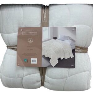 Bed Theory Gauze Flax Off White Queen Quilt 90”x90”